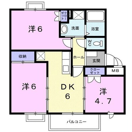 メルヴェイユ・UiBの物件間取画像